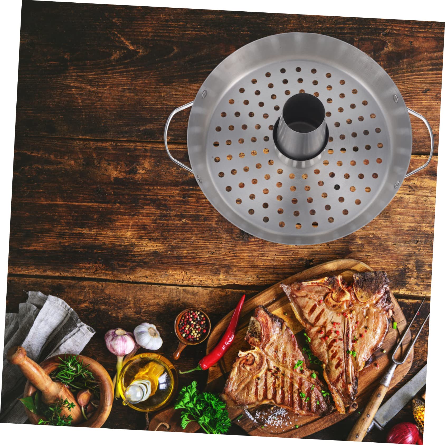 BESPORTBLE Plato De Pollo Asado Soporte para Asar Pollos De Acero Inoxidable Rejilla Vertical para BBQ Al Aire