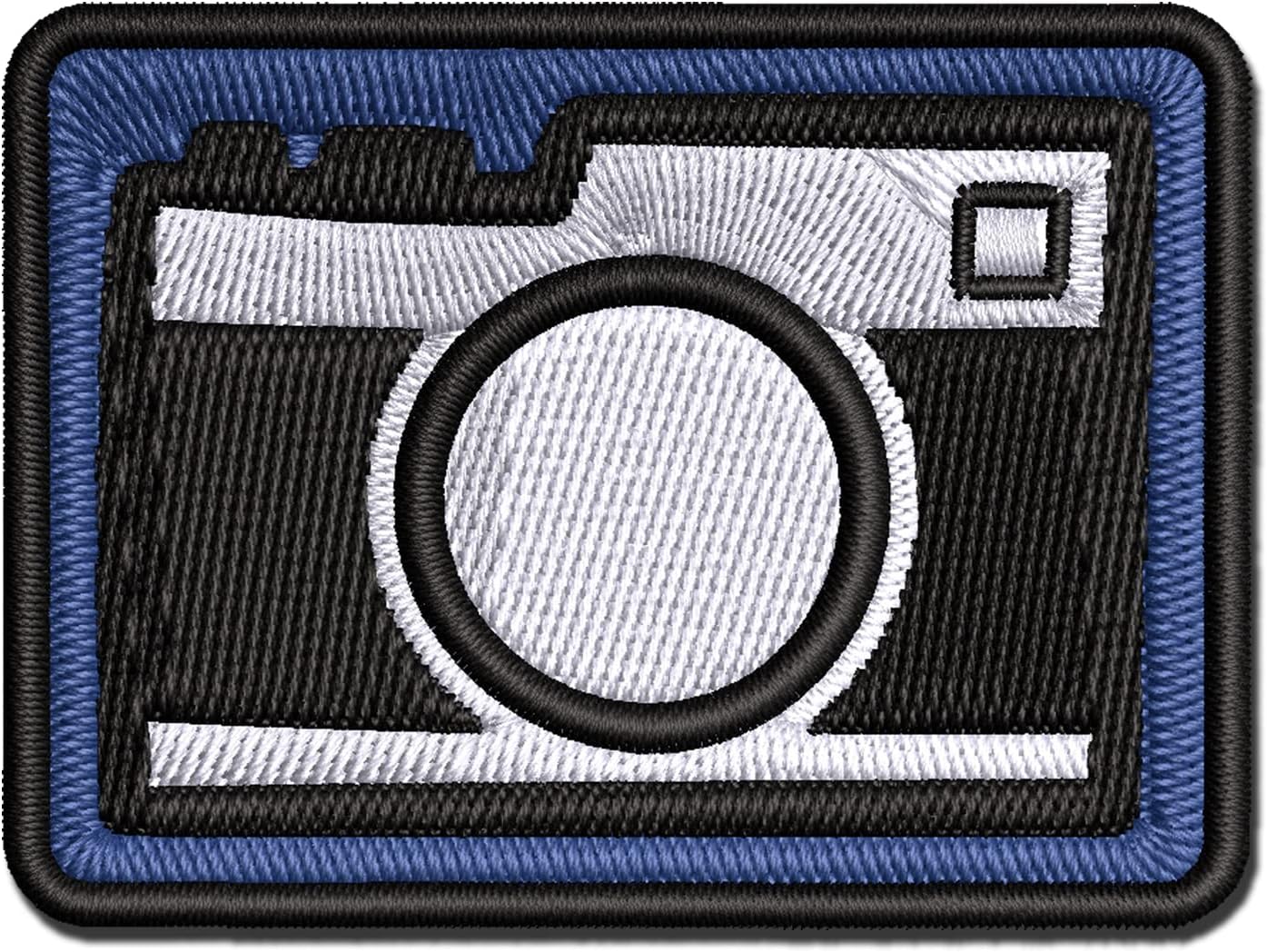 Point and Shoot Camera Photography Multi-Color Embroidered Iron-On Patch Applique - Large 3.5 Inch