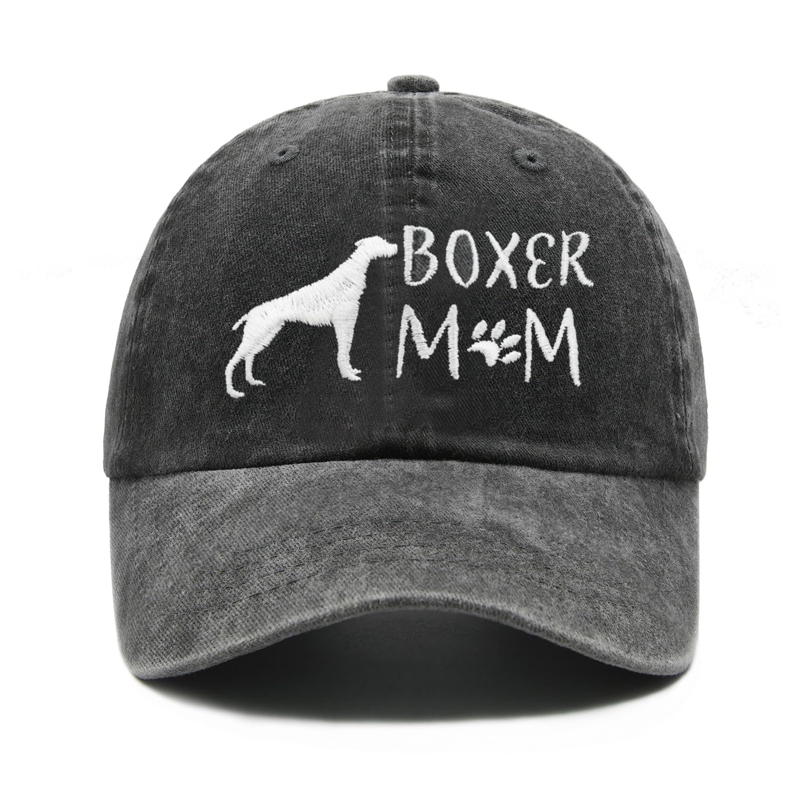 Gorras de béisbol vintage de algodón lavado liso vintage para mamá, Negro - 4