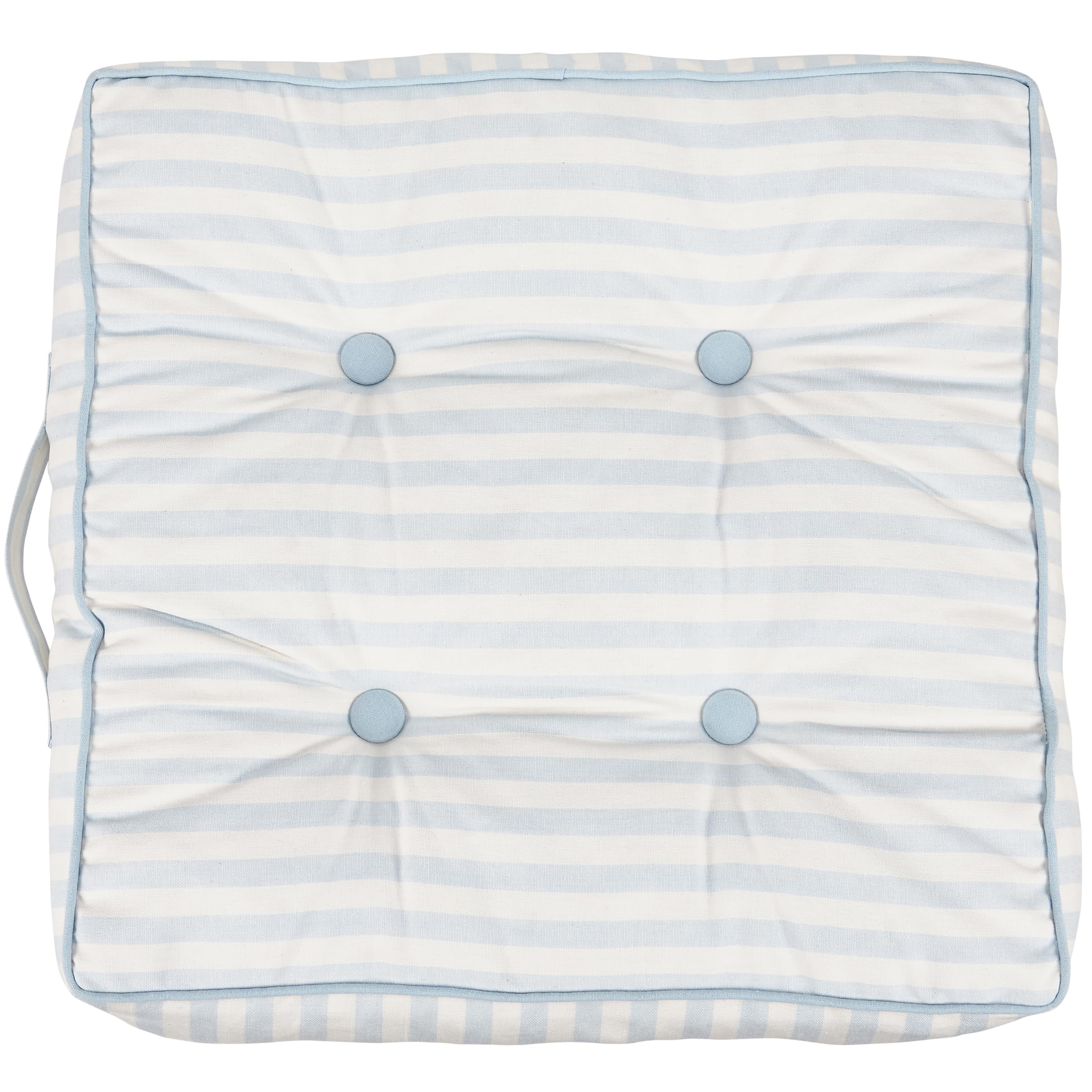 Coussin de sol bleu ciel pour un coin lecture cosy 45x45 cm