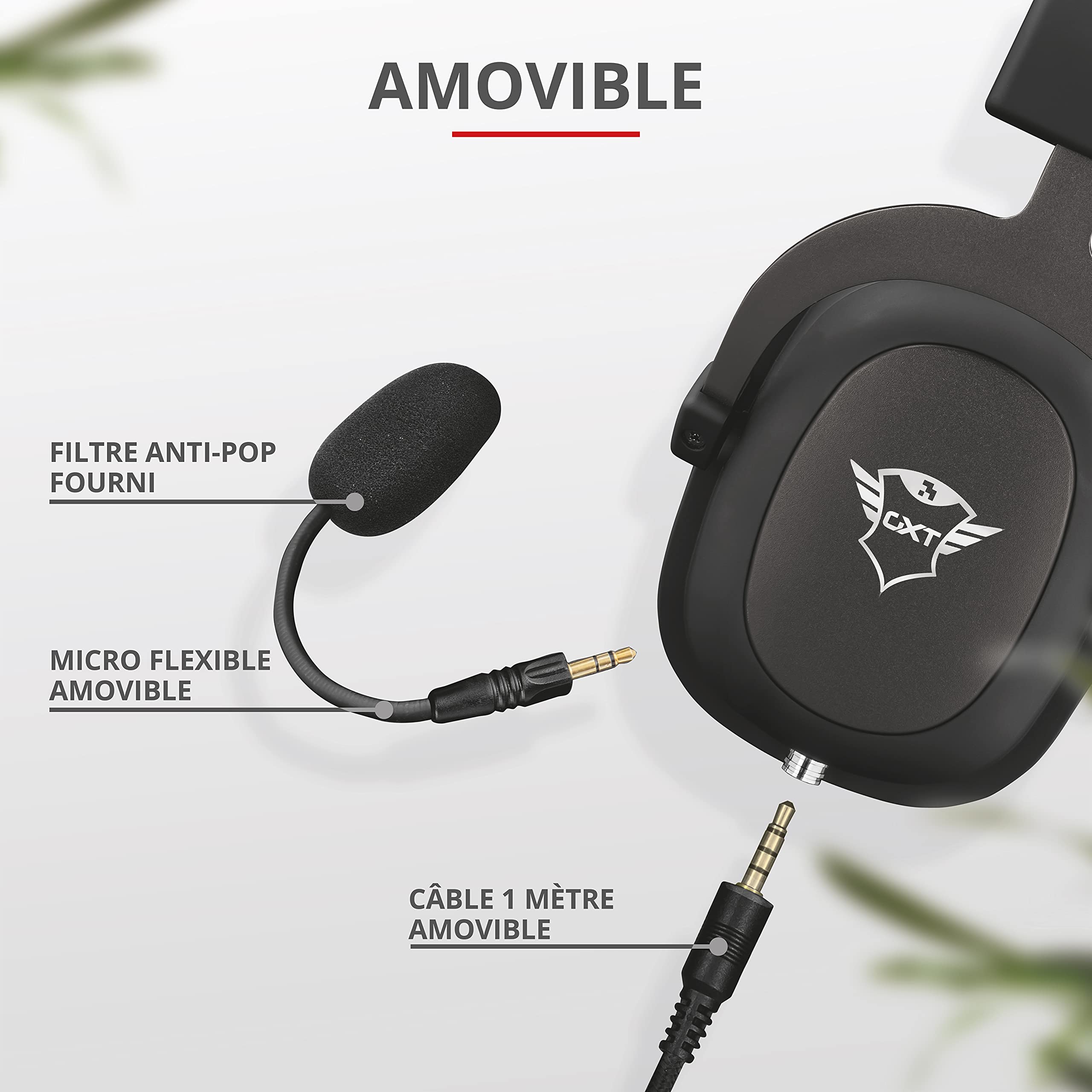 Trust Gaming GXT 414 Zamak Casque Gamer avec Micro, Casque-Micro pour PC, Ordinateur Portable, Xbox One, PS4 et Nintendo Switch, Jack 3.5mm, Over-Ear - Noir