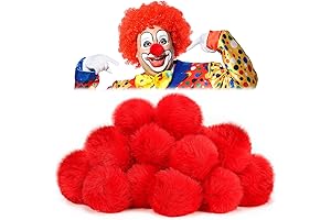 30 pcs Red Yarn Pom Poms