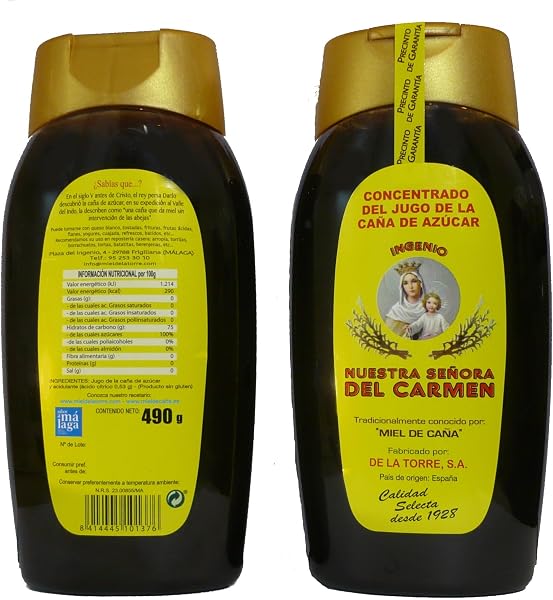 Miel de caña antigoteo 490g Sra. del Carmen - 1