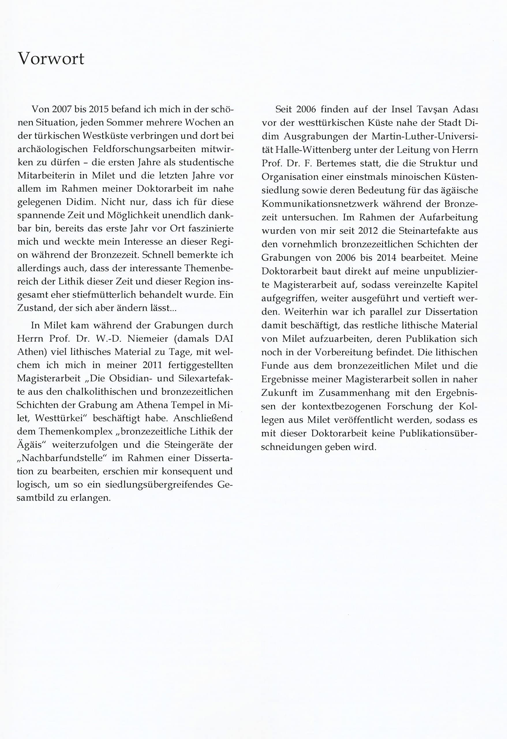 Die Steinartefakte von Tavşan Adasi im Kontext des kulturellen Austausches zwischen der Ägäis und Anatolien während der Bronzezeit.