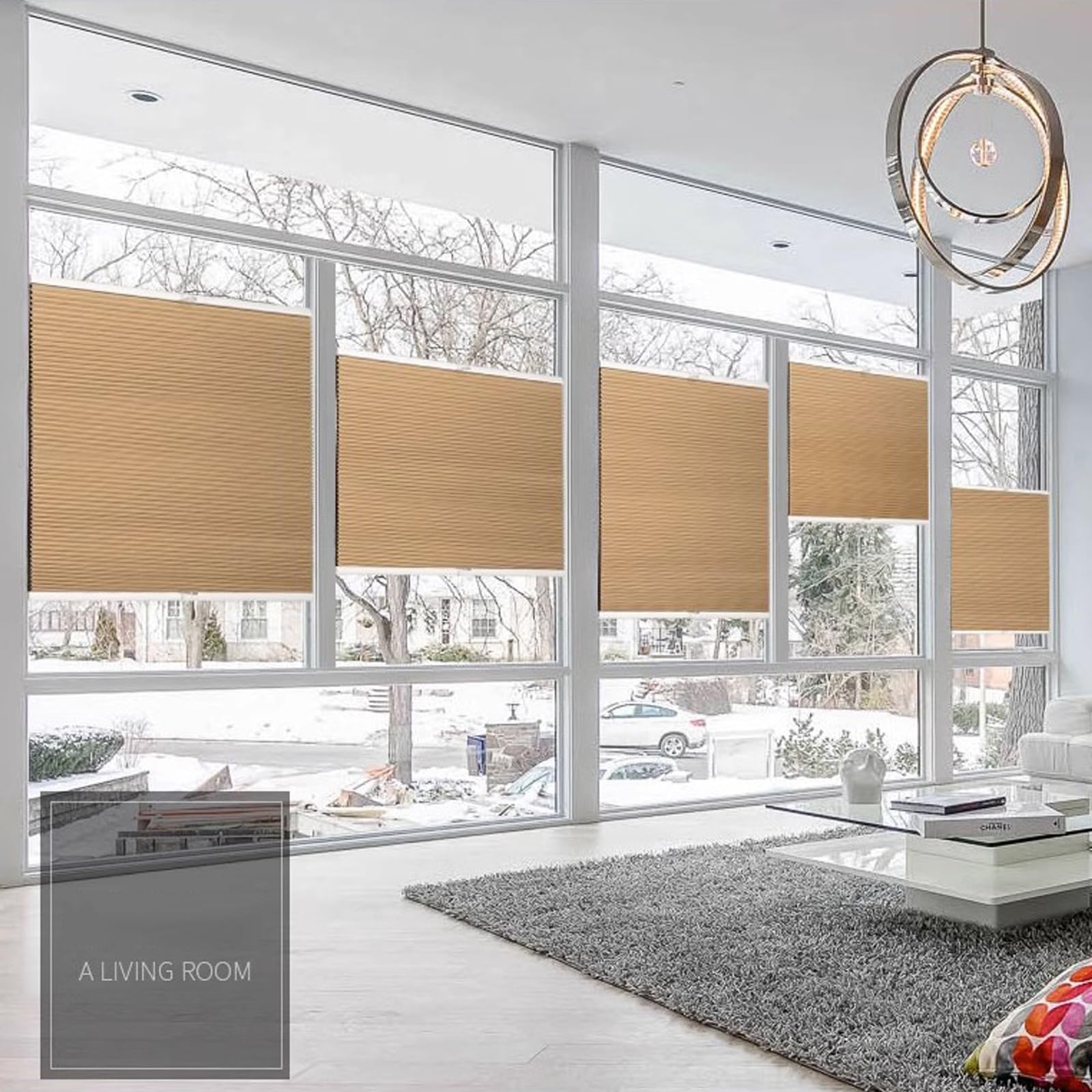 Wabenplissee Verdunklung Thermo Doppelplissee,Jalousien für Innen,Faltrollo Plisseerollo,Blickdicht Sichtschutz Sonnenschutz,für Tür & Fenster,100% Verdunkelnd,Anpassbar (WxH: 95x160cm)