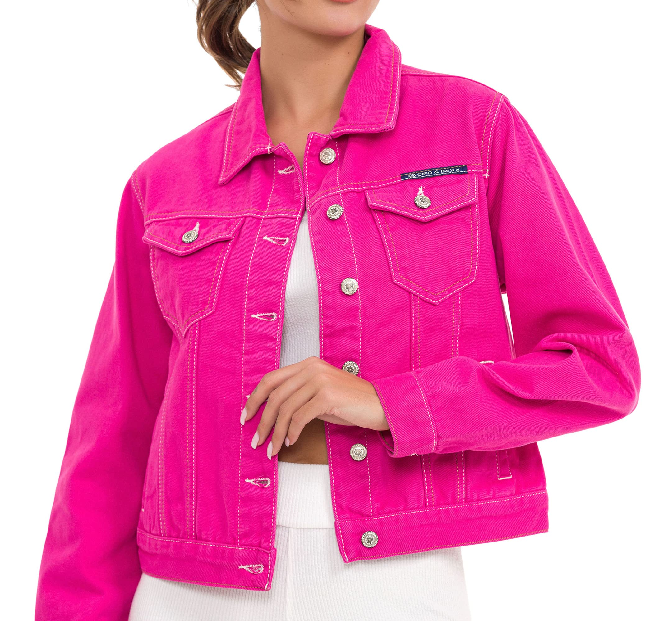 Cipo & Baxx Damen Jacken – Stylische Casual Übergangsjacken im Modernen Streetwear Design mit Reißverschluss & Details – Modische Freizeitjacken für Alltag, Party & Outdoor – Jackenseries