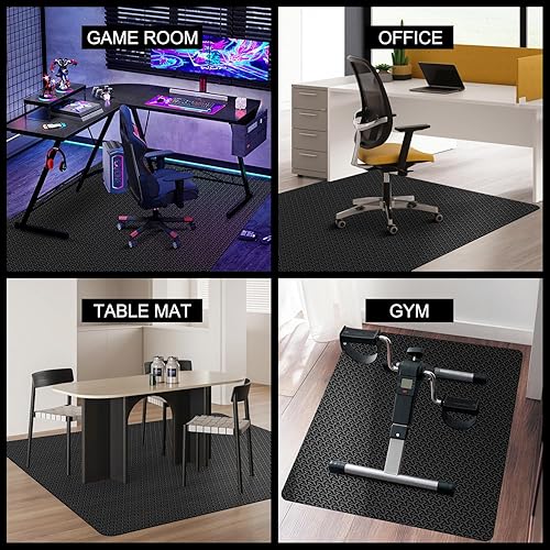 Miniatura 7 de Alfombrilla para Silla de Oficina para Piso Duro, FURKIT 36"x48" Alfombrilla Antideslizante de PVC para Silla de Computadora para Juegos, Alfombra