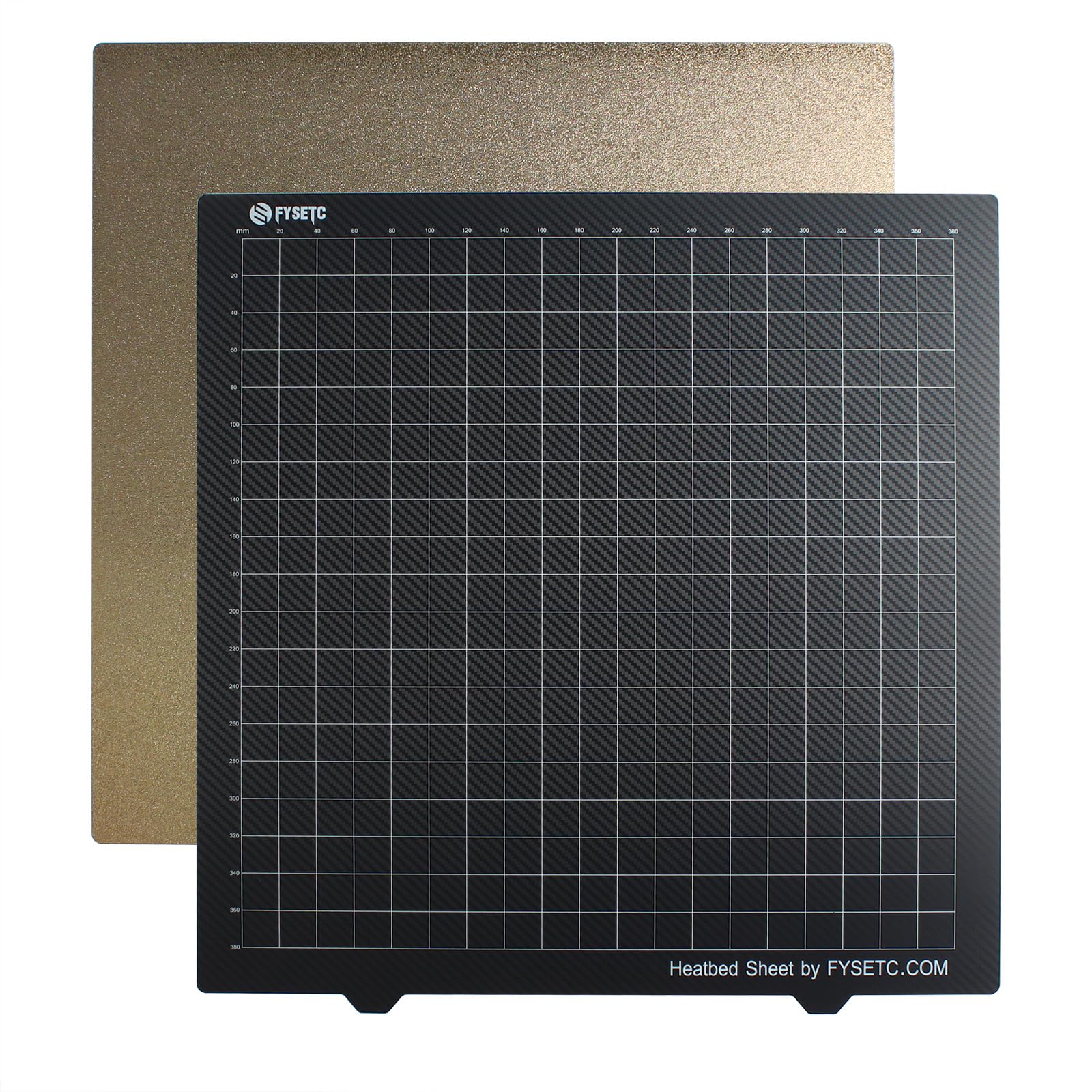 BCZAMD Akcesoria do drukarek 3D - płyta drukująca 430 × 430 mm - Kobra 2 Max Neptune 4 Max łóżko drukujące: powłoka teksturowana PEI z gładką powierzchnią PET CF sprężyna elastyczna blacha stalowa do