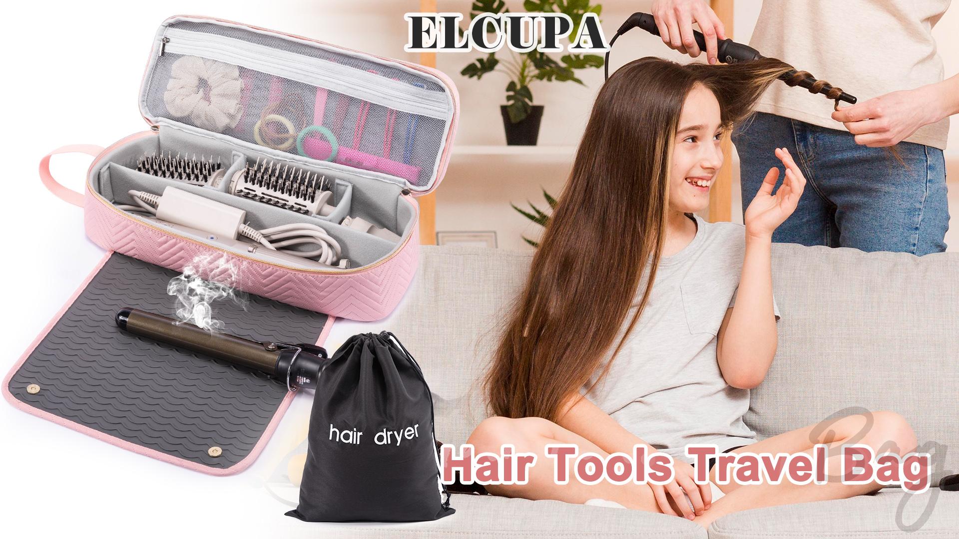 Amazon.com: ELCUPA 2IN1 Hair Tools Travel Bag with Heat Resistant