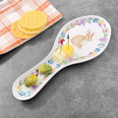 Miniatura 3 de UP ware - Soporte para cuchara de melamina de 9.625 pulgadas, soporte para utensilios de cocina, mesa de comedor (bandera americana)