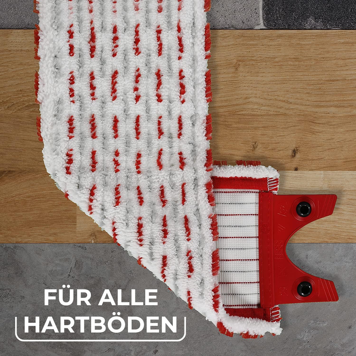 Vileda Ultramax XL Turbo 2in1 Bodenwischer Set mit Eimer & Mikrofaser | Wischerplatte 42cm | Stiellänge 75-130cm | Turbo Eimer mit PowerSchleuder | für alle Hartböden | rot