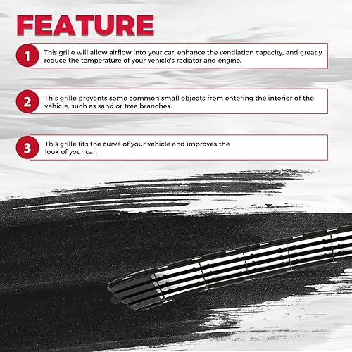 Miniatura 4 de HECASA Parrilla de parachoques delantero compatible con Toyota Corolla TO1036125 5311202280 2011 2012 2013 Parrilla central de plástico PP negro