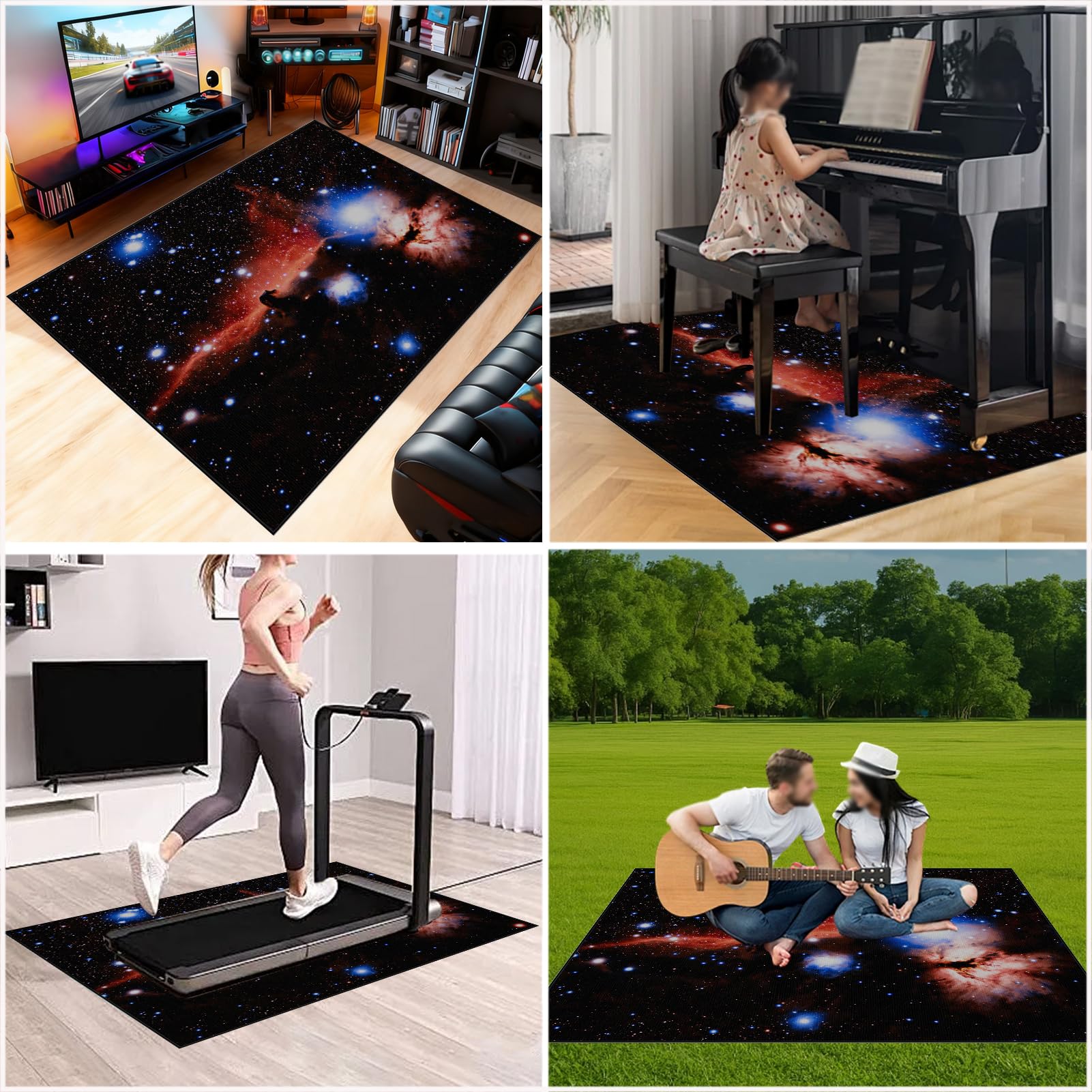 Dywaniki akustyczne, mata z baterią elektroniczną, 160 x 100 cm dźwiękoszczelna mata, mata bębnowa do pudełka na baterie akustyczne bębny i instrumenty muzyczne dźwiękoszczelny koc bębnowy