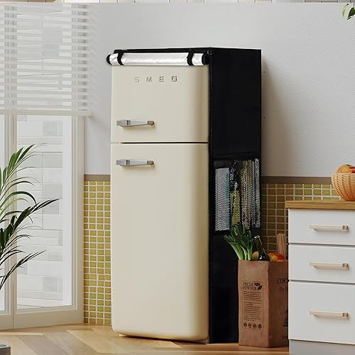 Miniatura 6 de WELIDAY Cubierta vertical para refrigerador al aire libre, 23 pulgadas de largo x 23 pulgadas de ancho x 56 pulgadas de alto, impermeable, a prueba