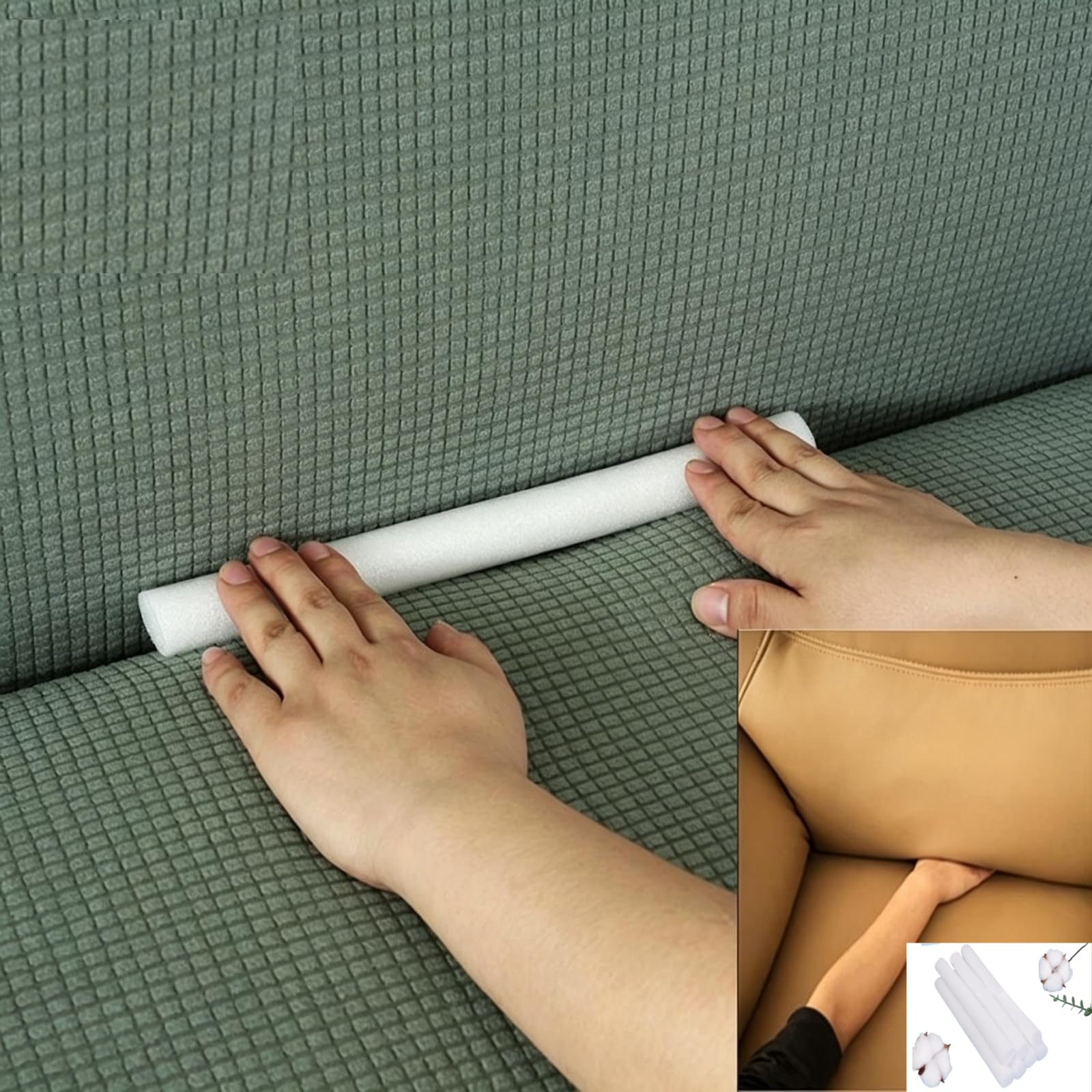 7pcs Sofa Slipcovers Tuck Grips Sofa Foams Thicker Stretch Sofa Cushion Covers Anti Slip Sofa Cushion Grip Furniture Protector for Sofa Cover Stay in Place