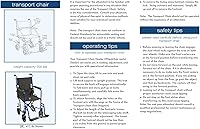 Vista 8 de Drive Medical Silla de ruedas de transporte plegable ligera con reposapiés abatibles, rojo