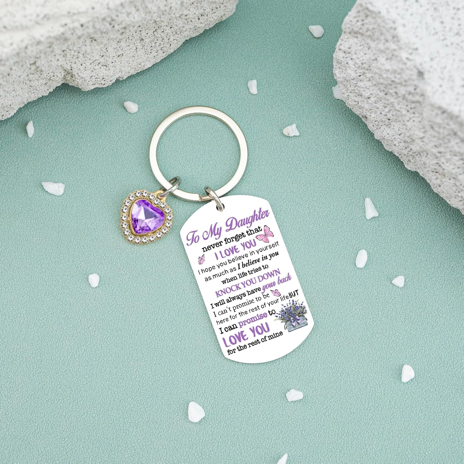Daughter Gifts From Mom To My Daughter Keyring Birthday Gift For Daughters Adult Adult Birthday Christmas Gift Valentine Mothers Day Gifts For Daughters - Image 2