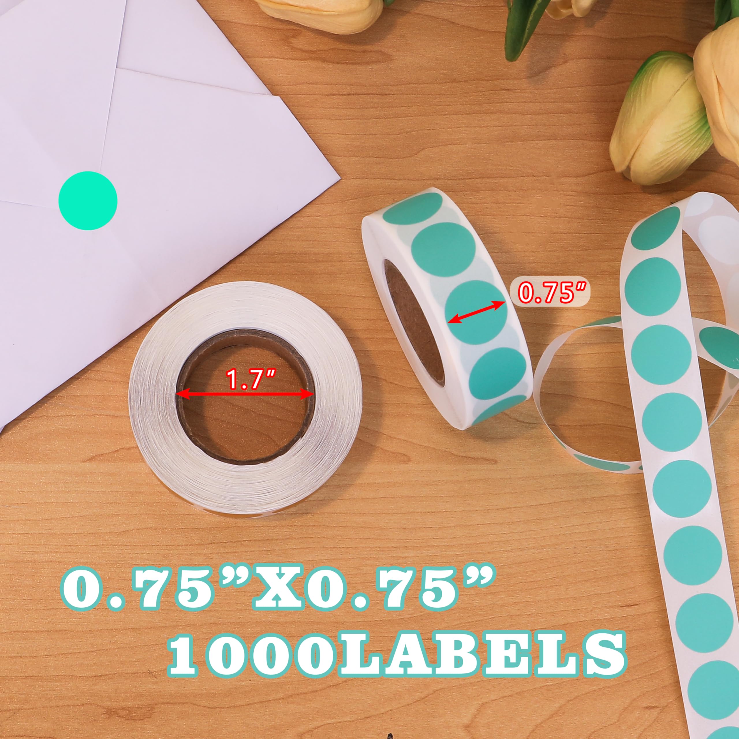 PARLAIM 1500pcs 1/2 Inch Color Coding Dot Stickers - Round Labels For Office, Classroom, Organizing - View #6