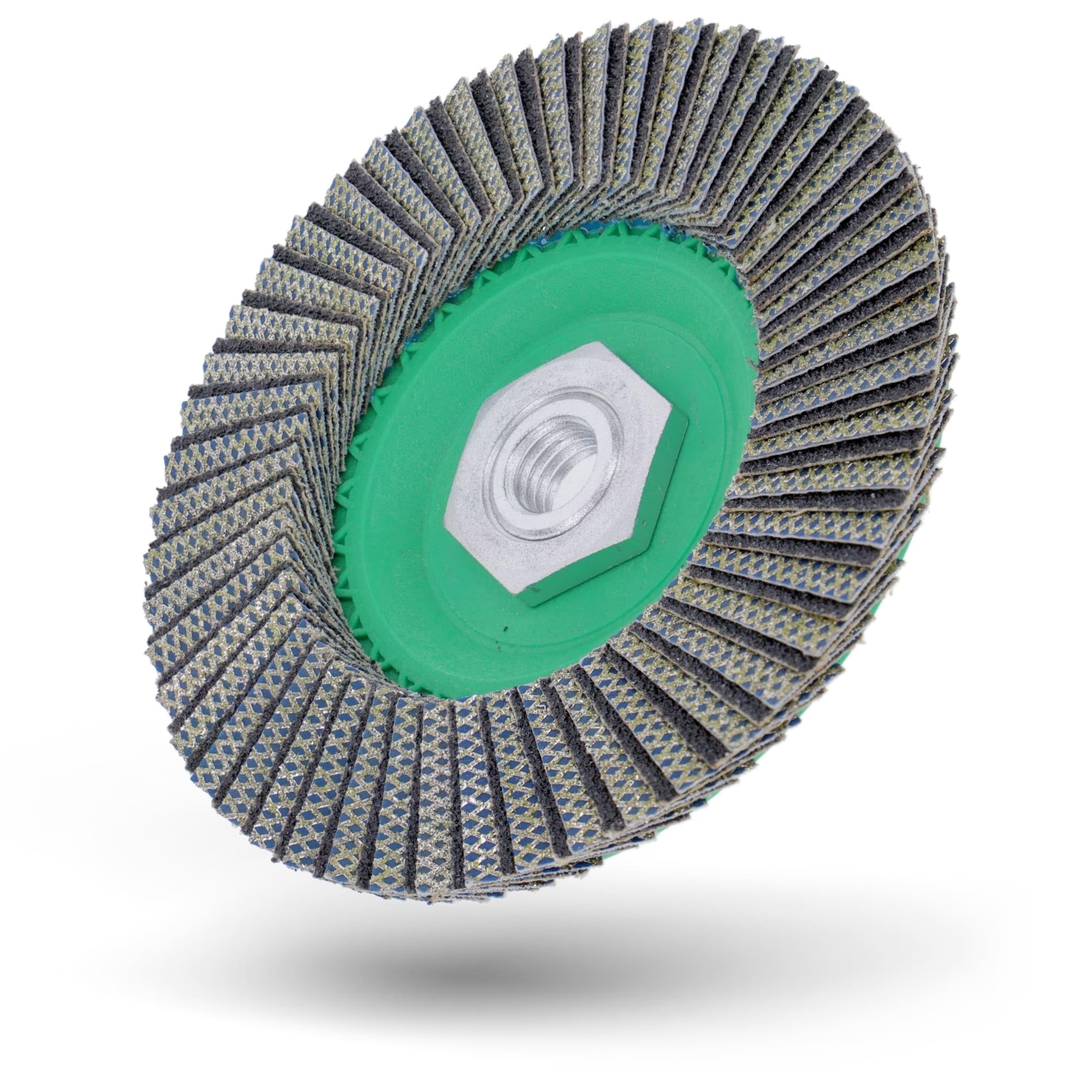 PRODIAMANT - Dischi diamantati a ventaglio PDS 115 mm per piastrelle e pietra naturale, lamelle K60 ibride per smerigliatura a secco