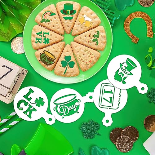 Miniatura 4 de JULBEAR 36 plantillas reutilizables para pasteles de galletas del día de San Patricio, herramientas de molde para galletas, bricolaje, vacaciones,