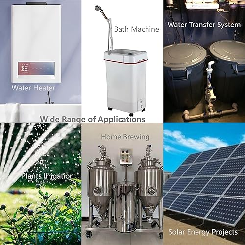 Miniatura 5 de HuiYu Bomba de agua pequeña de DC 12V Bomba de circulación de agua caliente 3.5GPM 18W 5.5M Bomba de agua solar sumergible de bajo ruido con