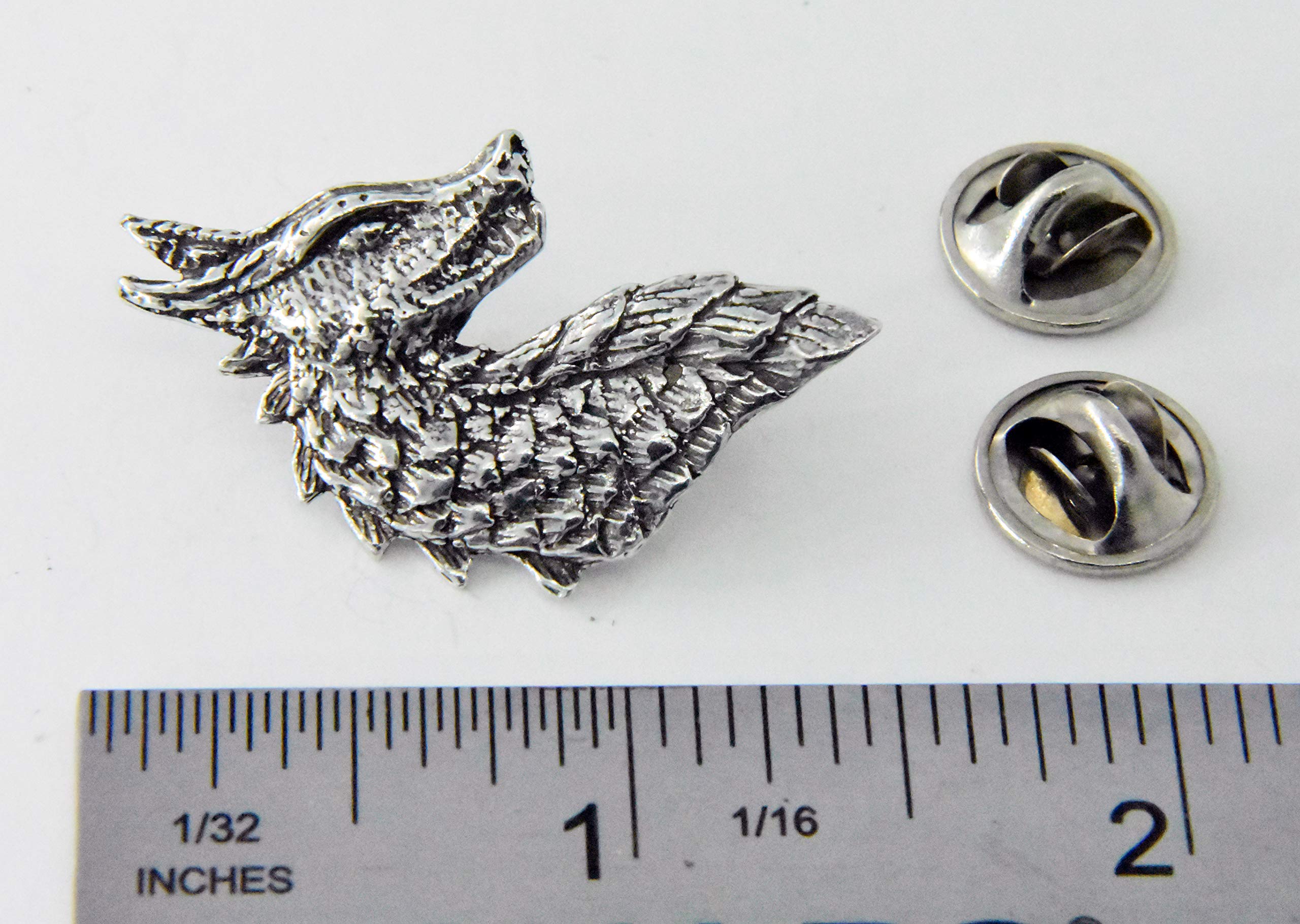 Antique Pewter Dragon Head / 3/4 View Pin G011A