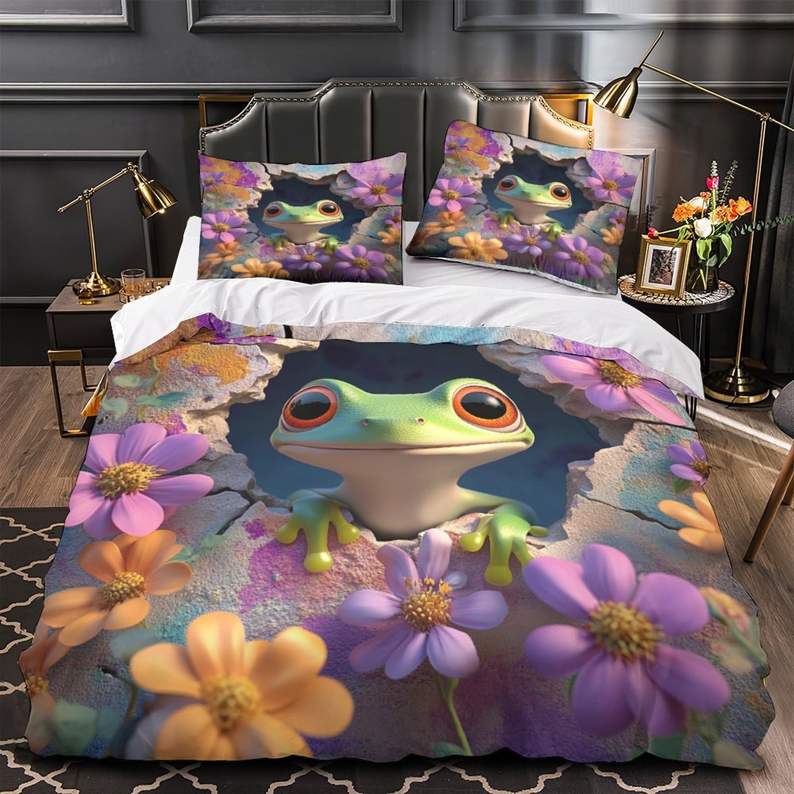 Housse de couette grenouille 3D pour réveiller la déco de votre chambre