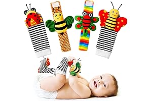 Baby Foot Rattles for Sensory Development and Giggles