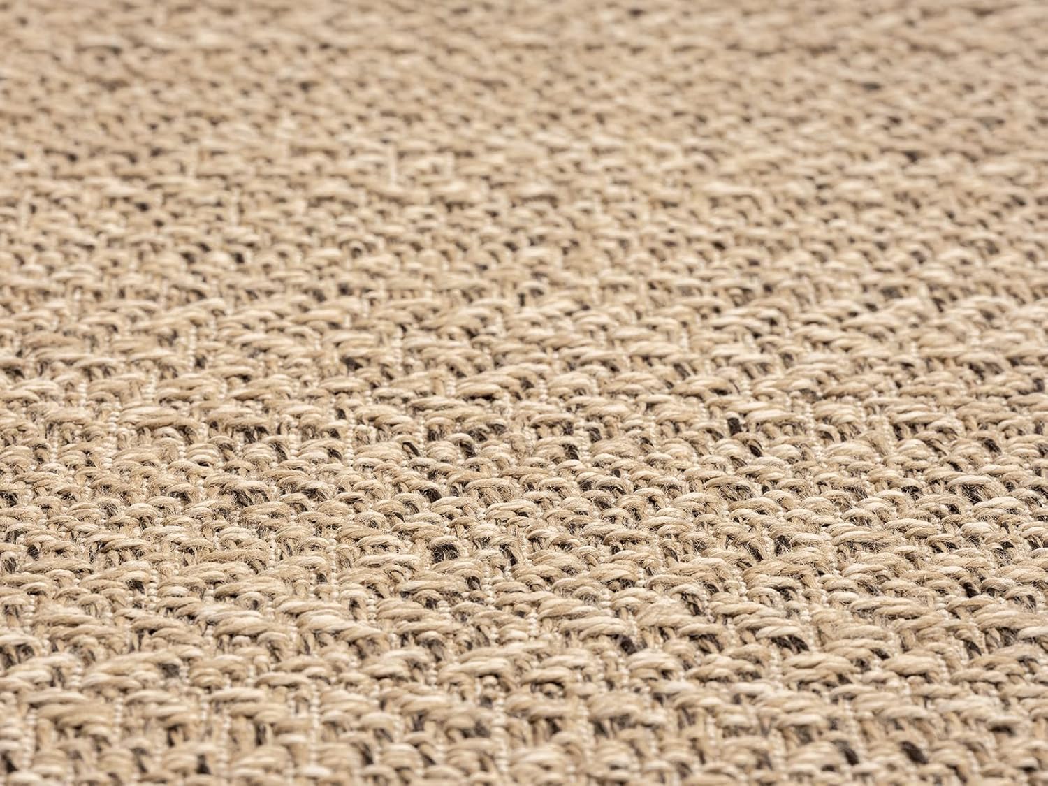 Mia´s Teppiche Soil – Outdoor Teppich für Balkon, Terrasse & Garten, wetterfest, UV-beständig & pflegeleicht, moderner Jute-Look – auch für Wohnzimmer & Esszimmer geeignet, ca. 120 x 170 cm