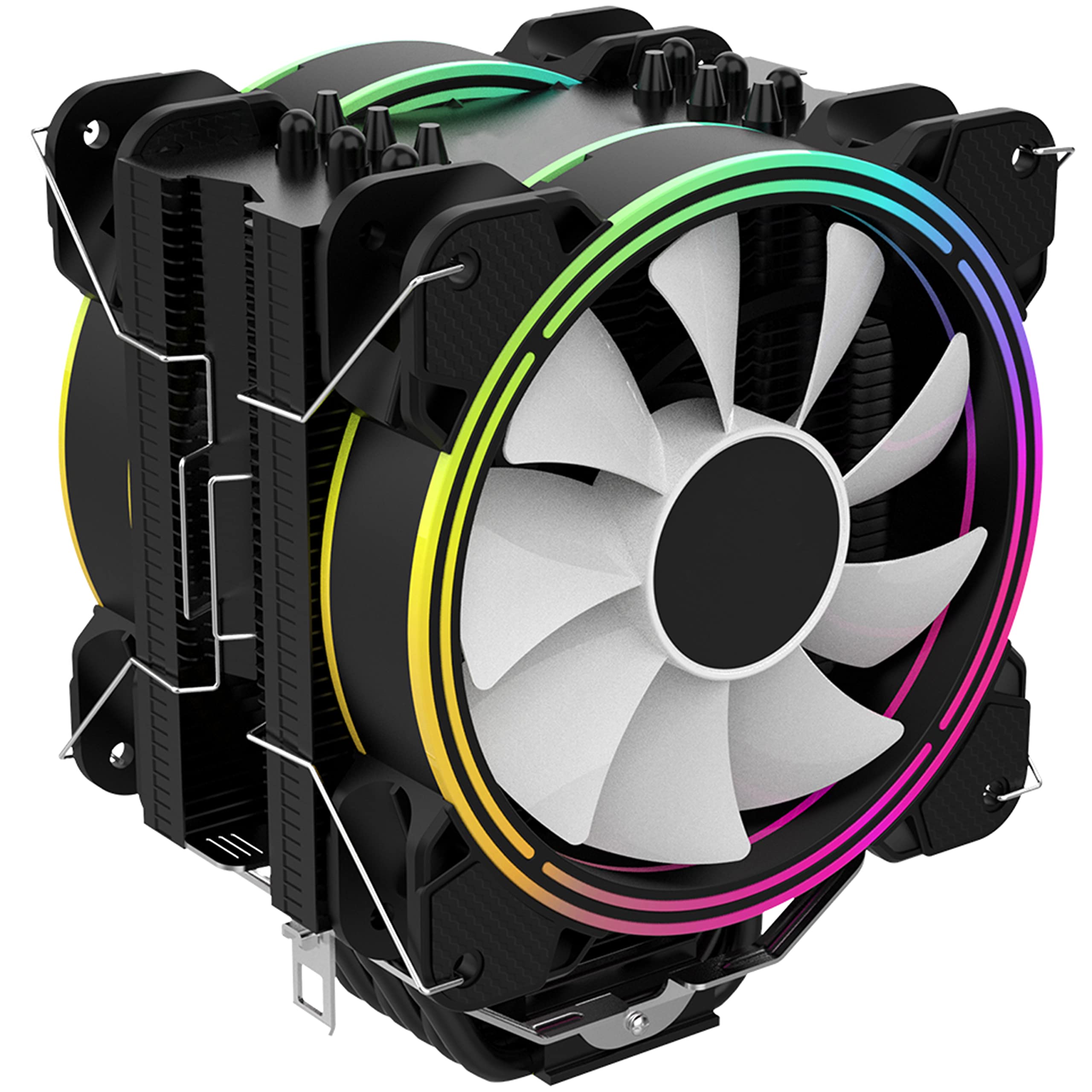 SIMPLETEK - Dissipatore Gaming RGB 180W Con Ventola Per CPU | Socket: LGA 1851 AM5 1851 1700 1200 AM4 2011 115X LGA 775 1156 2066 1366