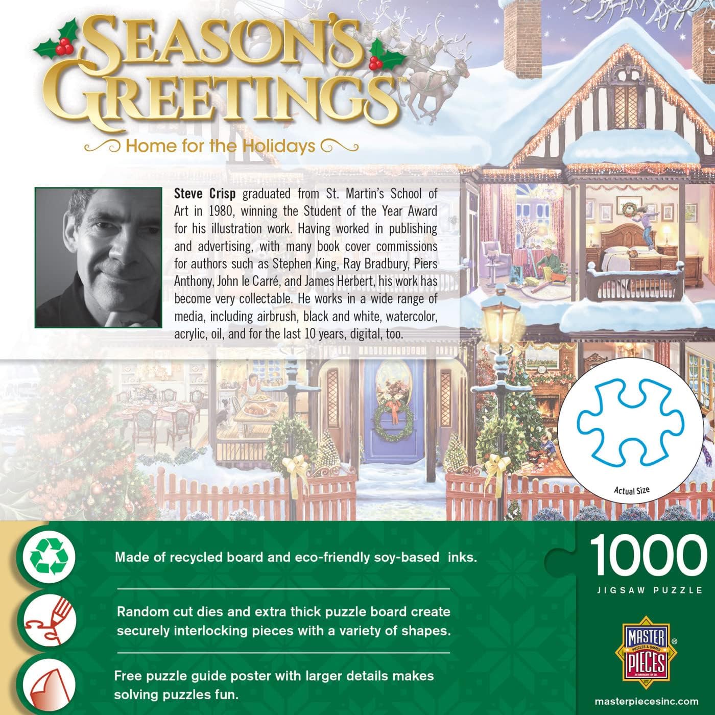 MasterPieces 1000 Piece Christmas Jigsaw Puzzle - Home For The Holidays - 19.25"x26.75"