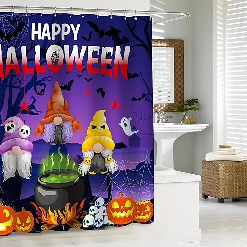 Miniatura 7 de Cortina de ducha de Pascua, cortina de ducha de Pascua para baño, feliz Pascua con huevos de conejo y tulipanes, flores, primavera, vacaciones, tela