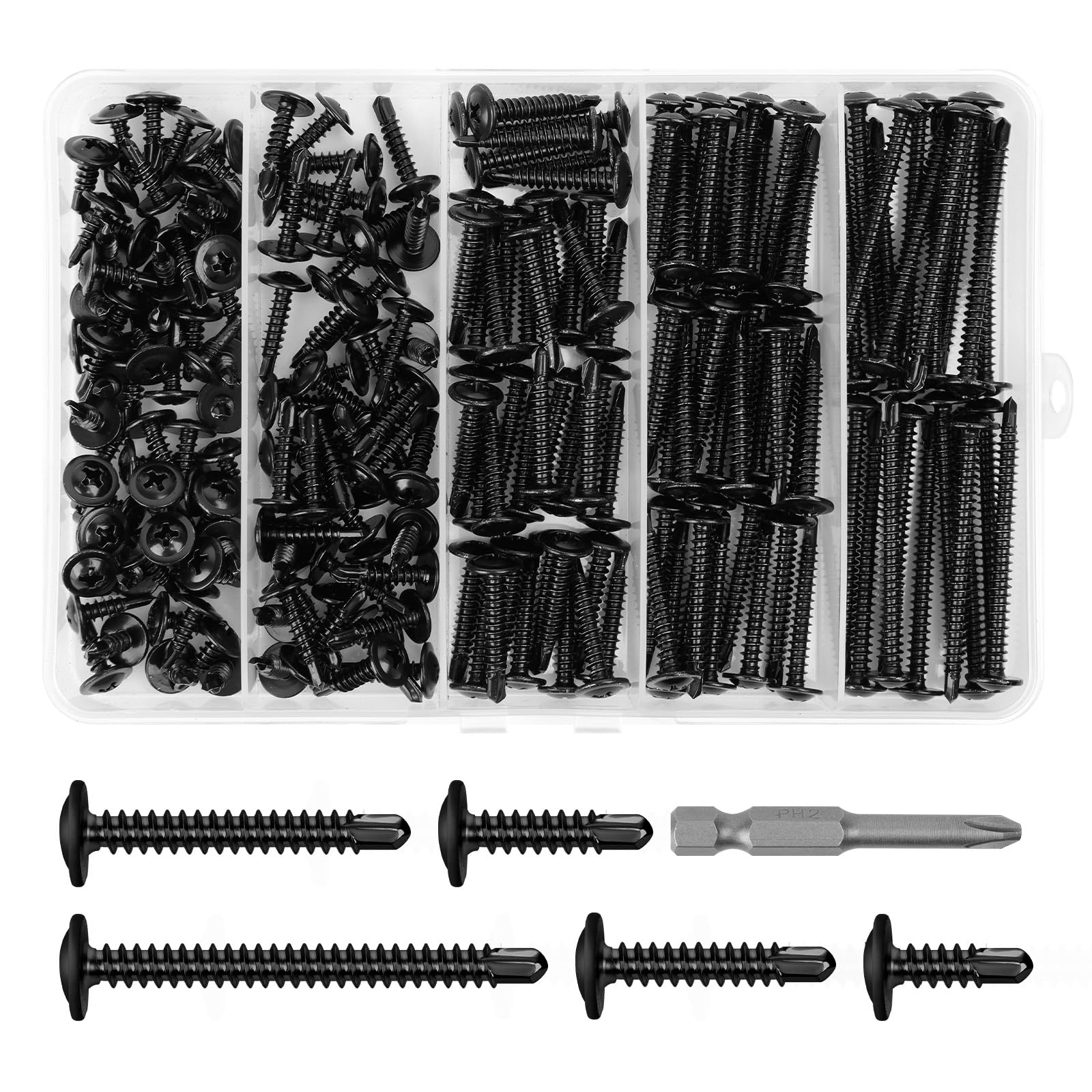 White Self-Tapping Screws - 100 Pack #8 -20