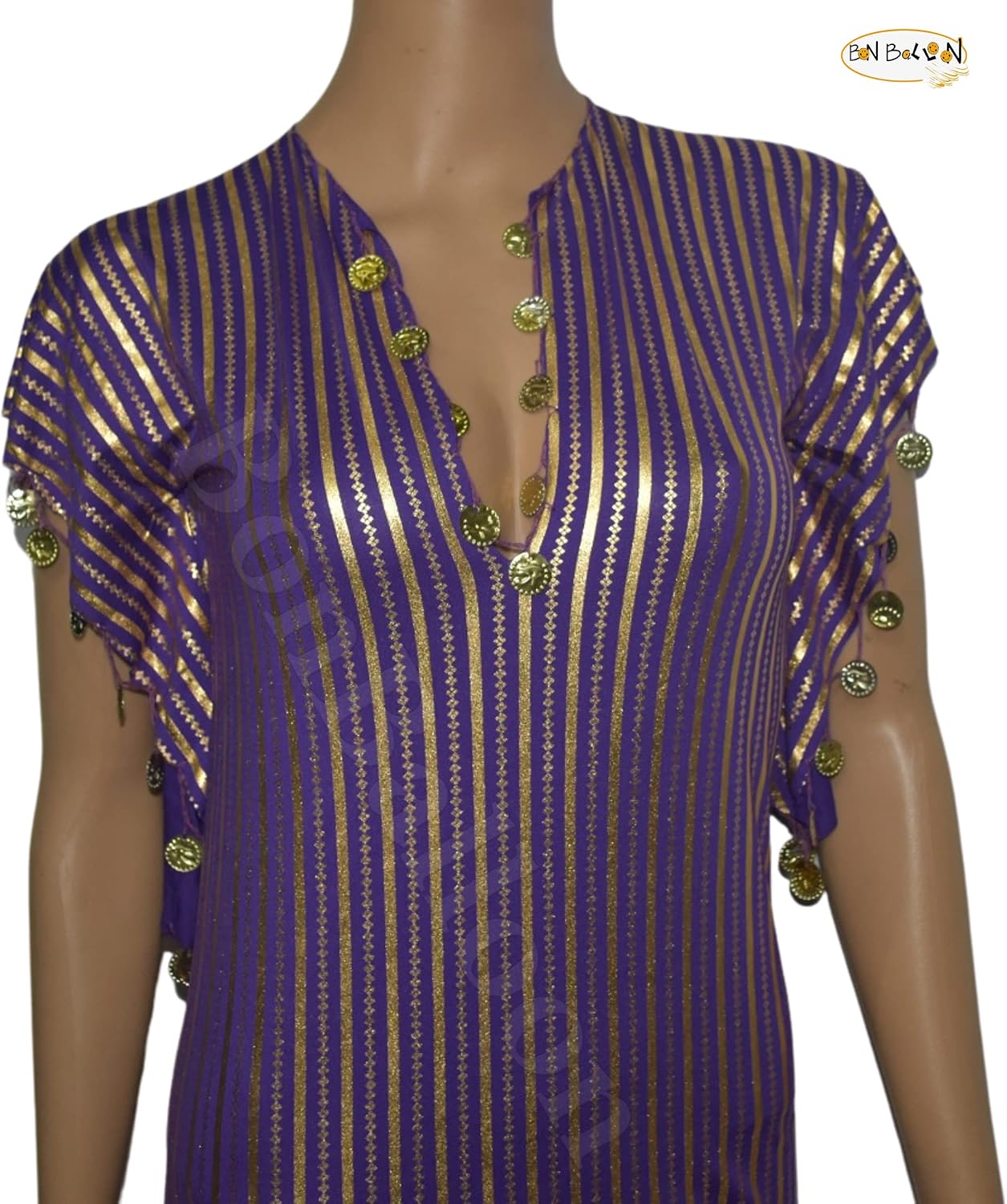 Egyptian Belly Dance Nancy Stretchy Folkloric Dancing Outfit Galabeya Oriental Abaya Dress Dresses Costume Baladi Saidi Fallahi Carnival Sequins Handmade Bellydance Women (Mauve x Gold)
