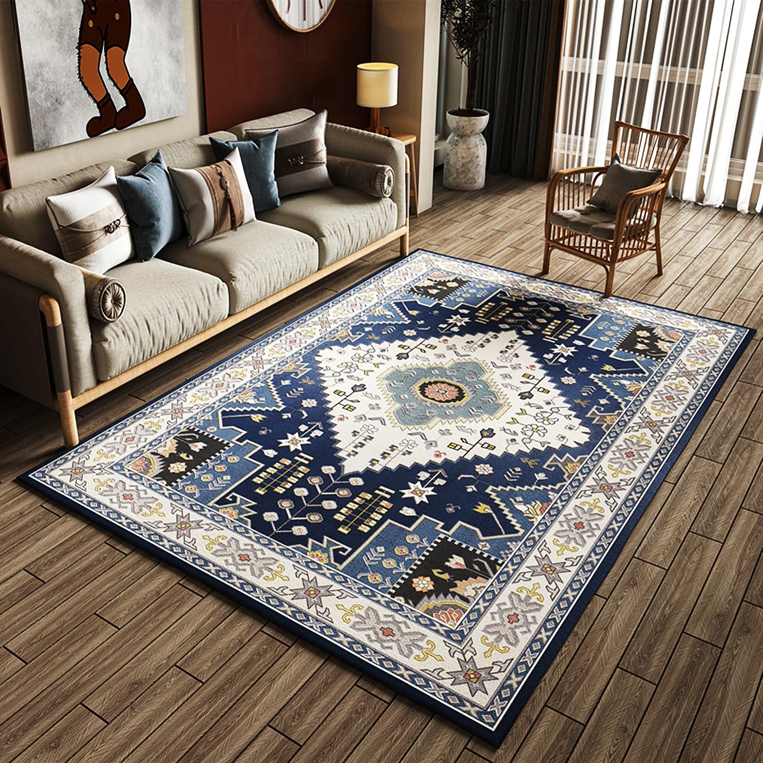 Large Boho Heated Carpet Electric Heating Area Rug Heated Floor Mats Electric Heating Pad Space Heater for Living