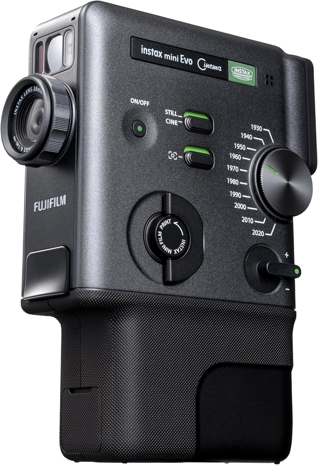FUJIFILM instax mini Evo Cinema Hybrid Instant Camera, Black