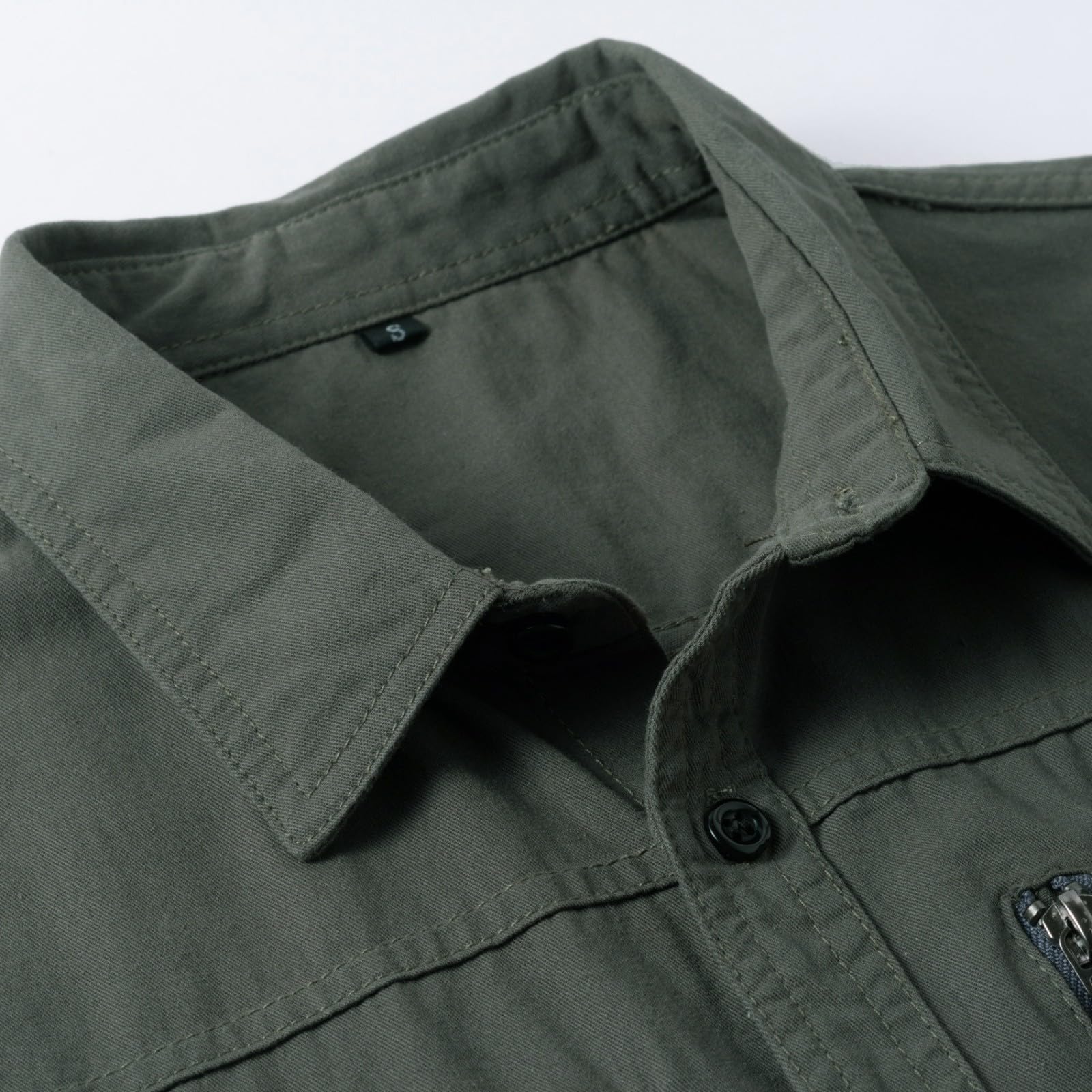 Camisa de protección solar UPF 50+ para hombre, manga larga con botones, múltiples bolsillos, ideal para pesca, senderismo y viajes, protección contra los rayos UV
