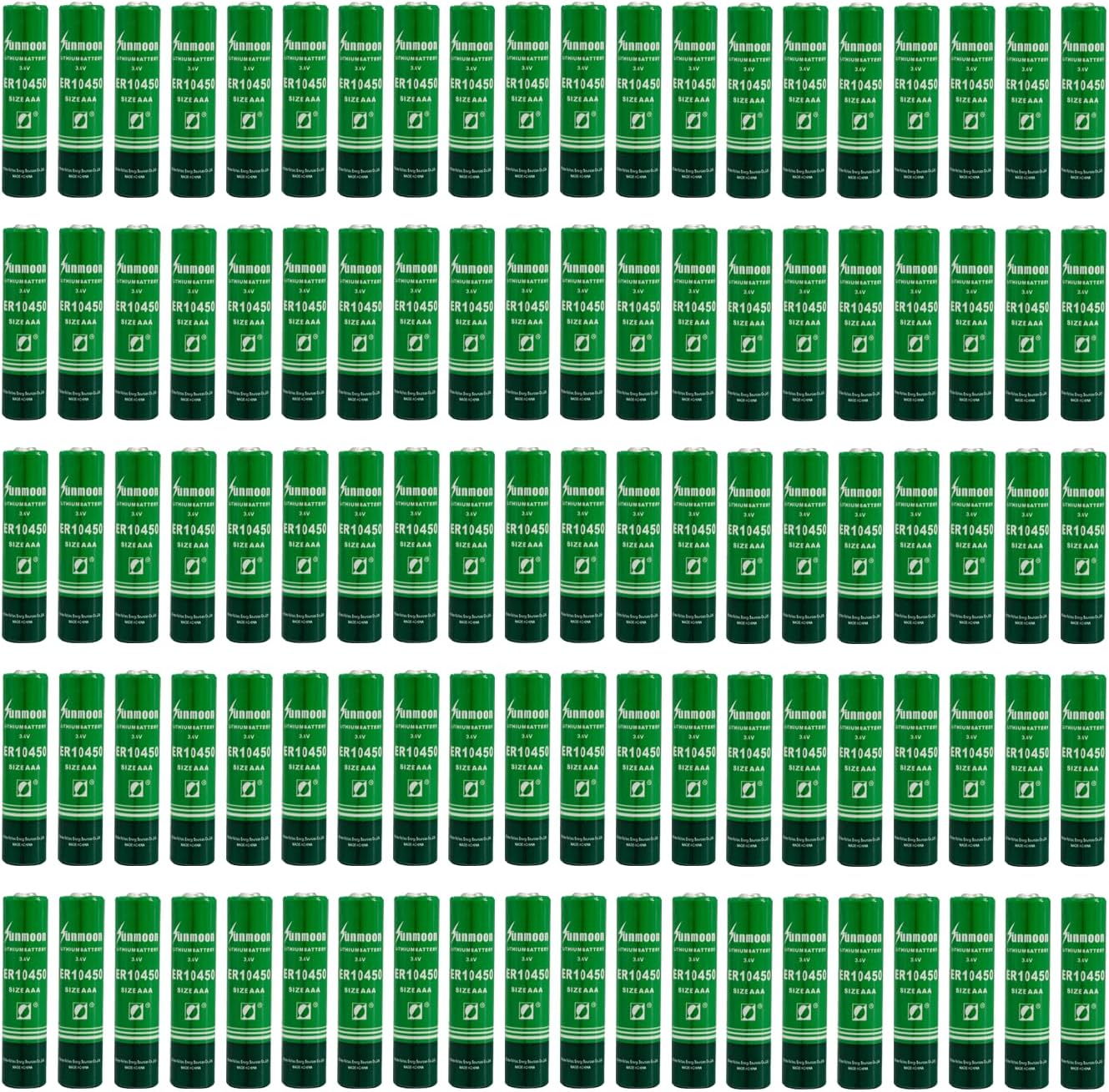 XXSTAR 100 Pack ER10450 3.6V AAA Lithium Battery 800mAh Non-Rechargeable