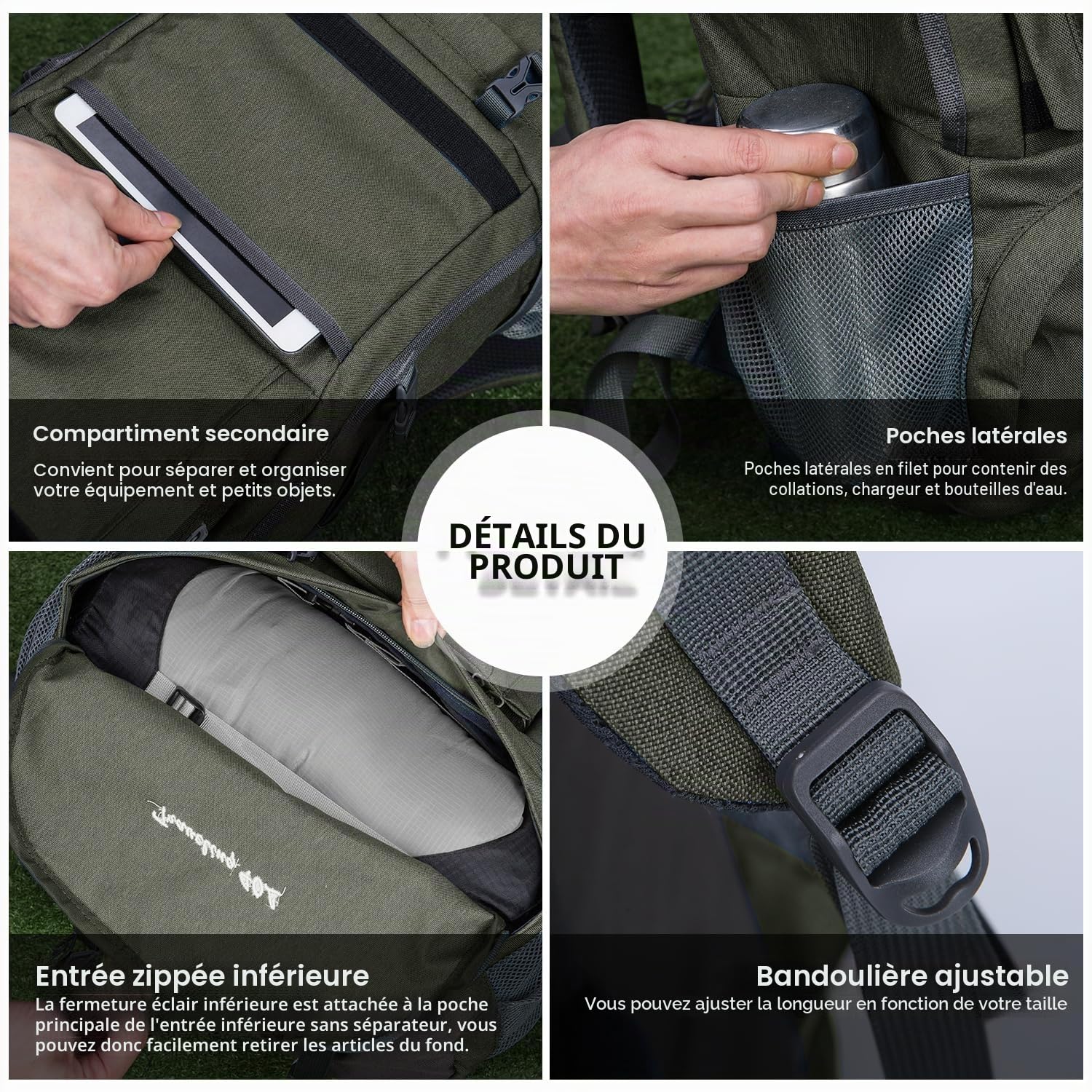 Sac à dos de randonnée MOUNTAINEER 40 l Idéal pour le trekking, les voyages, le camping et l'escalade