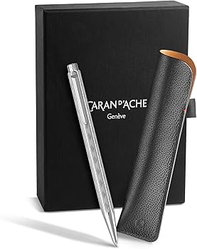【新品未使用】CARAN D'ACHE ボールペン シルバー ケース付き CARAN D'ACHE カランダッシュ 限定品 ボールペン フレッシャーズ