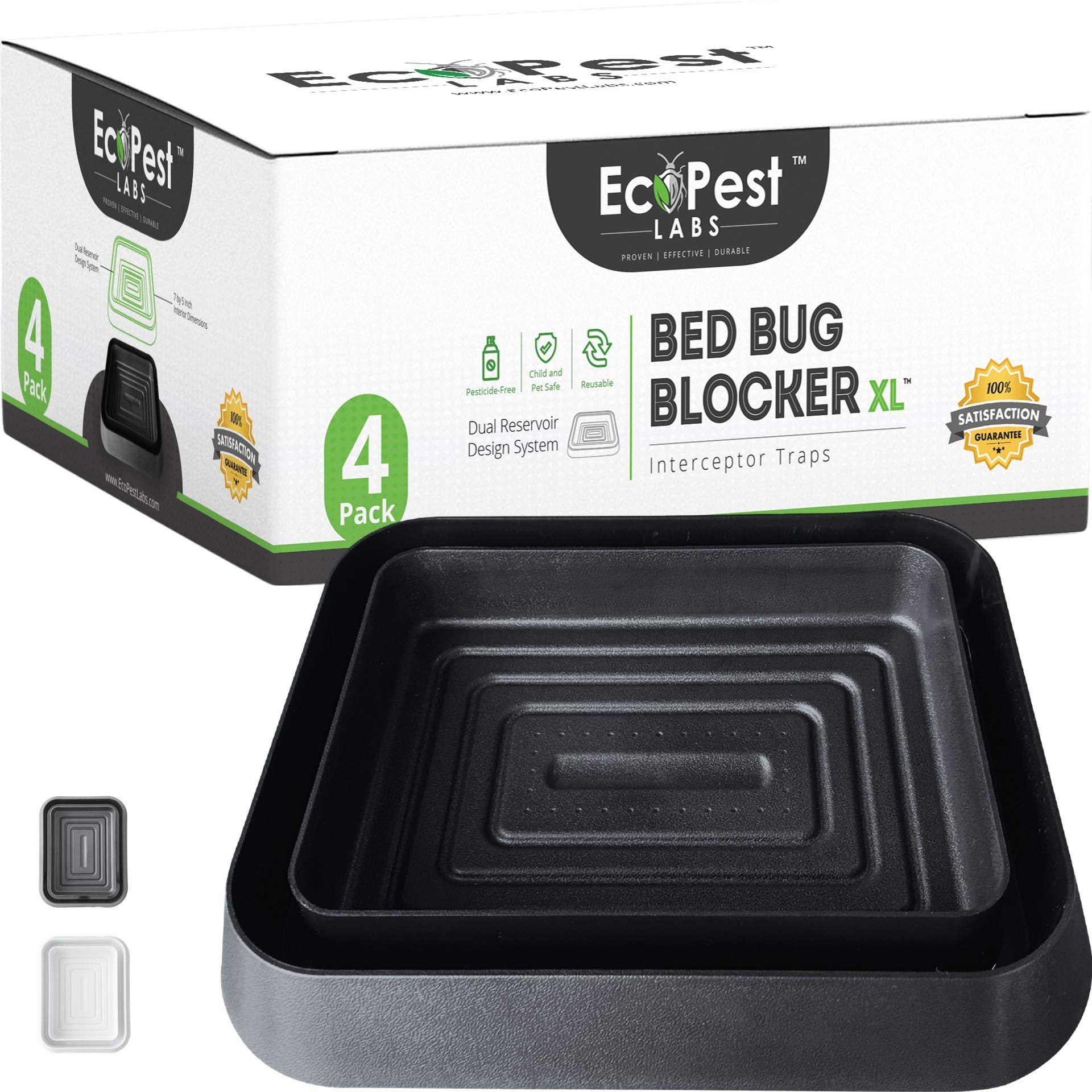 ECOPEST Bed Bug Interceptors 4 Pack Bed Bug Blocker (XL