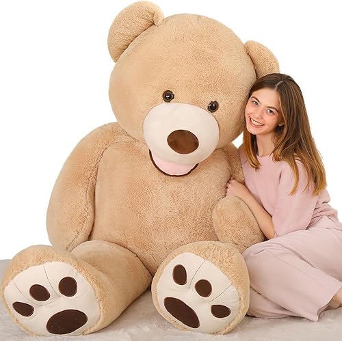Miniatura 1 de MaoGoLan Oso de peluche gigante de 5 pies, color marrón, para el día de San Valentín, oso de peluche grande para novia, novio, suave y esponjoso,