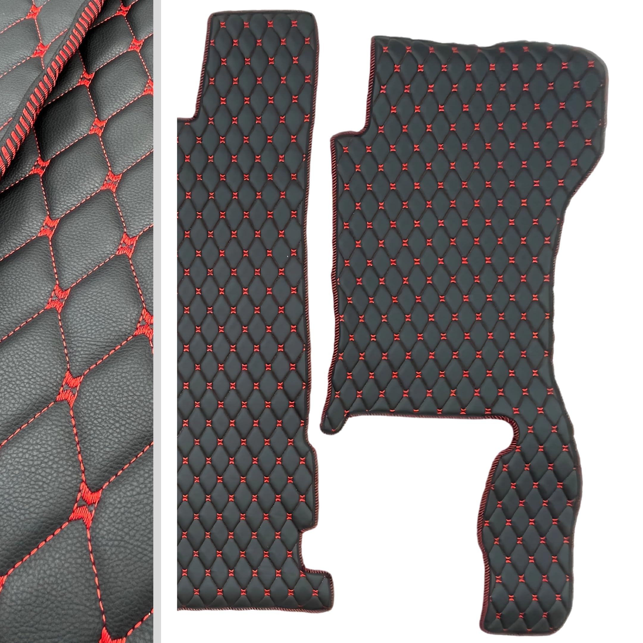 LKW Fußmatten/Automatten passend für Scania R 2017+ mit Sessel Ungefedert - Elegante Steppungen und Exklusives Logo