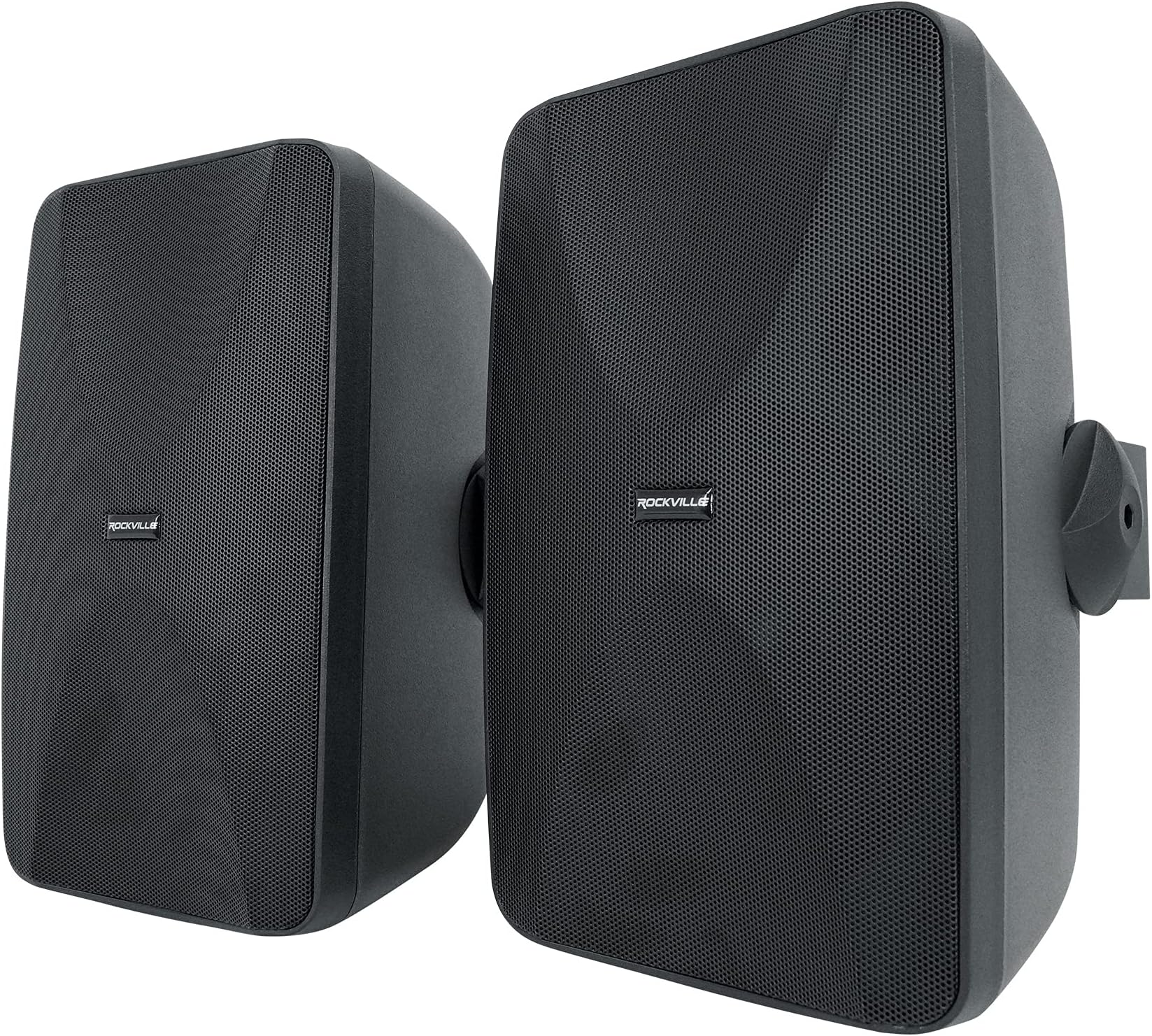 WET-6525B Pair 6.5" 70V Wall Speakers, IPX55 Waterproof, 4-Way Swivel Bracket, 40W RMS, for Restaurants and Outdoor Venues