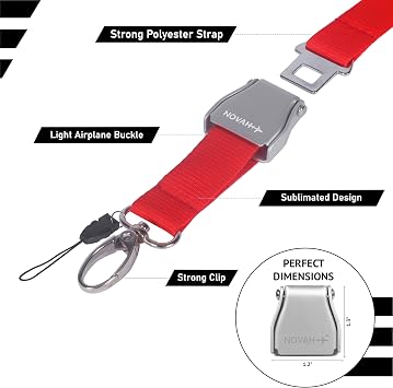 Novah Cabin Crew Lanyard (red)