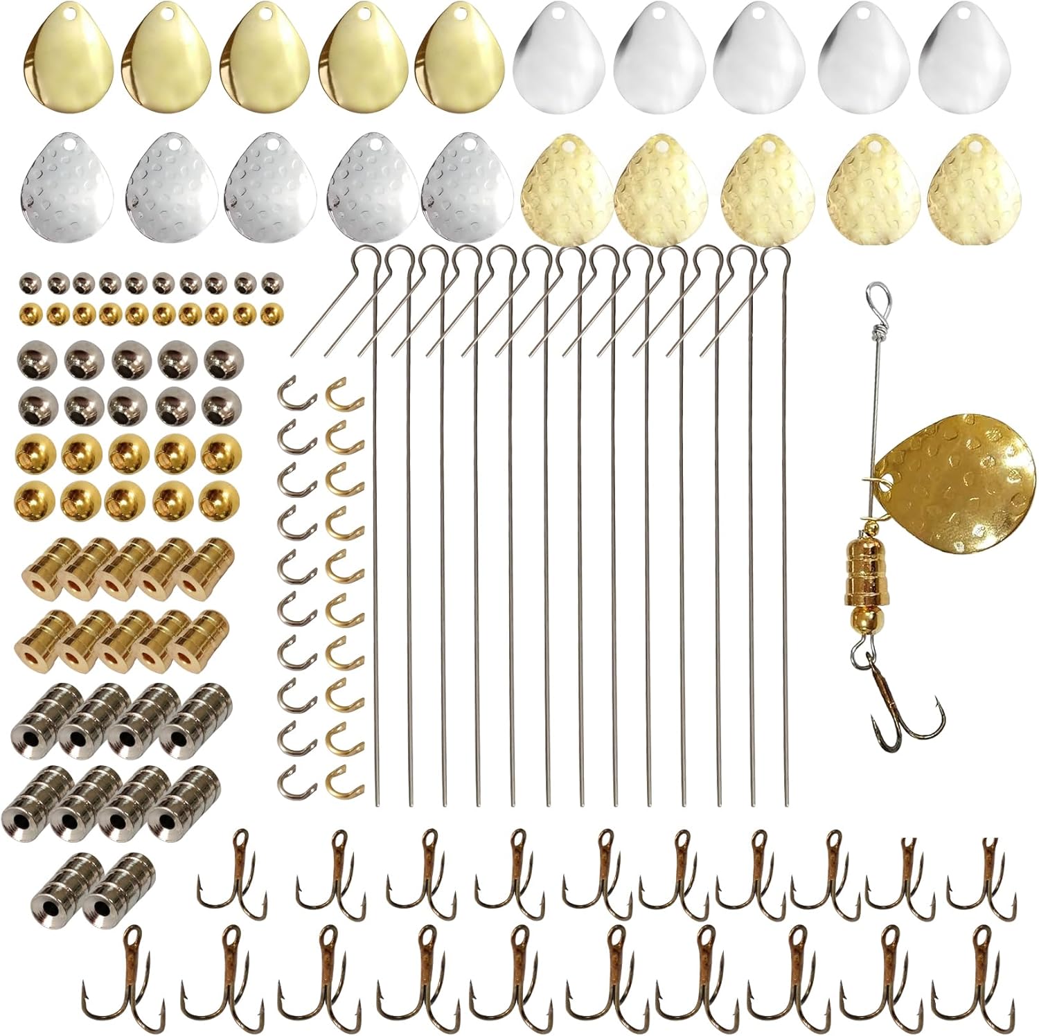 Spinner Making Kit,140pcs Walleye Rig Fishing Lure Making