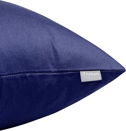 Miniatura 7 de Thmyo - Paquete de 4 fundas de almohada decorativas de 100 % algodón, funda de cojín cuadrada, funda de almohada en blanco para sublimación,