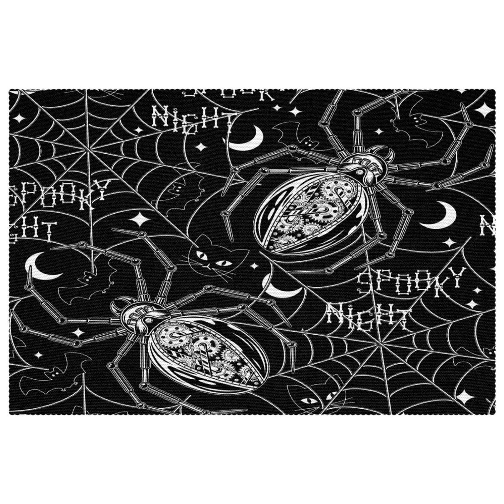 Set de table chauve-souris et toile d'araignée pour un repas d'Halloween en famille réussi