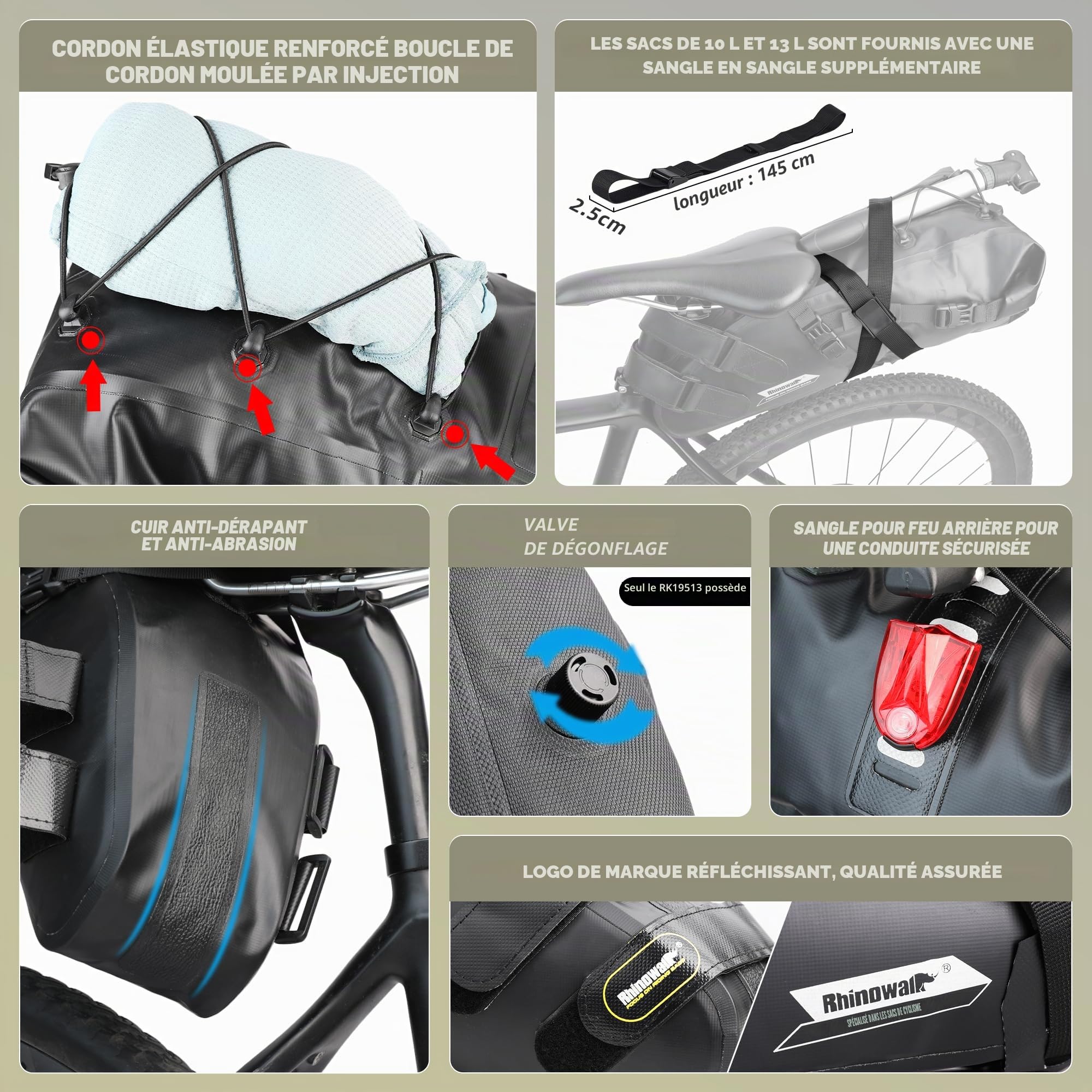 Rhinowalk Sacoche de Selle de vélo