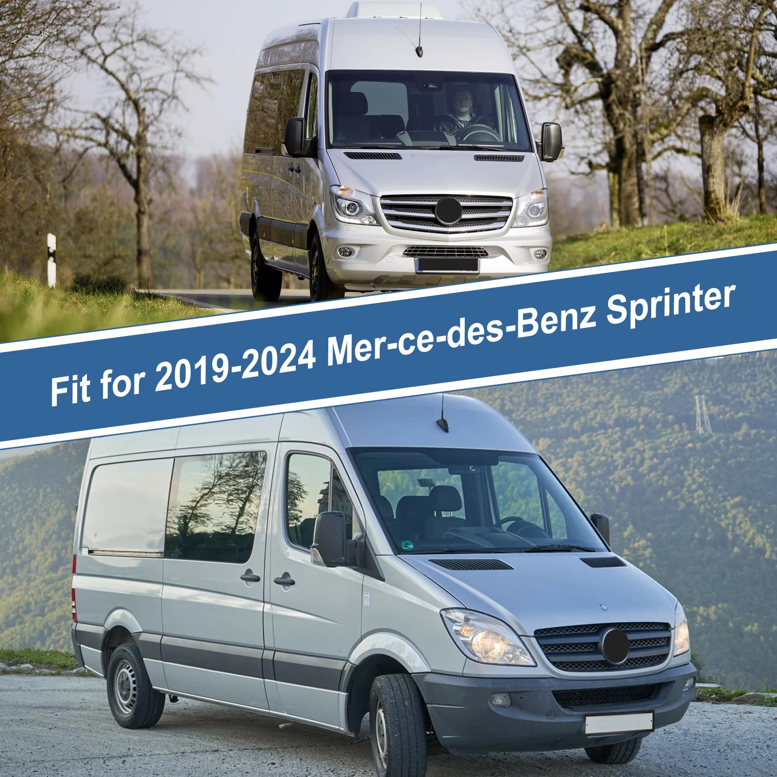 osłona na przednią szybę dla Mercedes Sprinter 2019–2024, 600D zaciemnienie, wodoodporna, osłona przedniej szyby, ochrona przed słońcem, osłona na wiatrochron